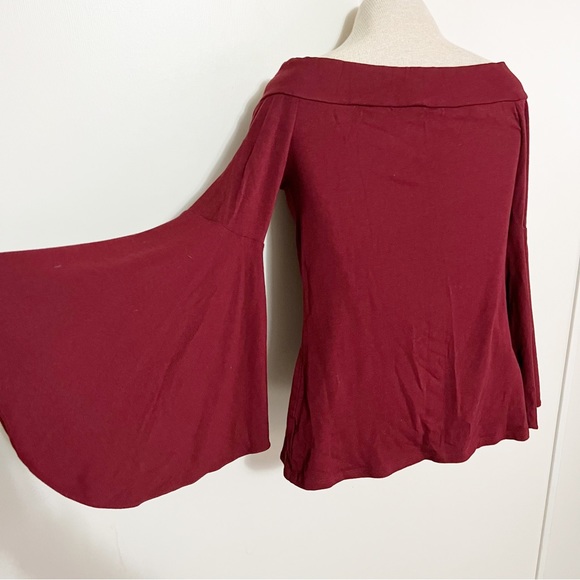 Express Off the Shoulder Bell Sleeve Top M - Picture 5 of 10